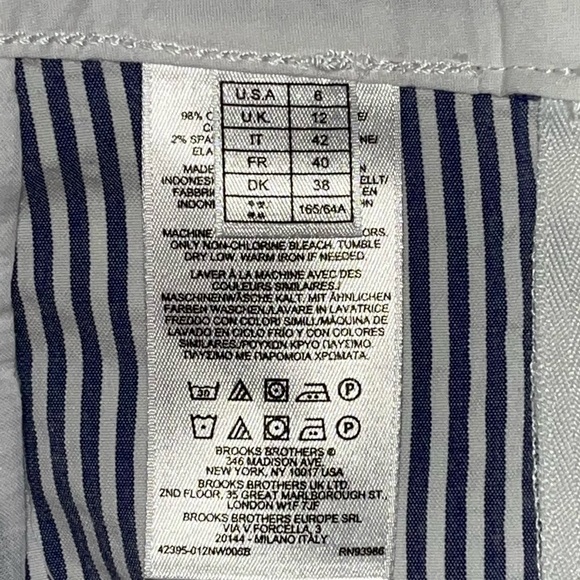 Brooks Brothers Blue and White Striped Shorts Size 6 - Picture 11 of 13